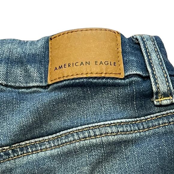 American Eagle Curvy Hi-Rise Shortie Distressed Shorts - Picture 12 of 14